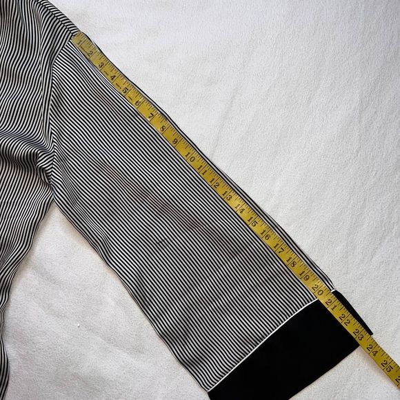 Victoria's Secret Black/White Striped Long Sleeve Silk Like Pajama Set-M - Picture 9 of 16